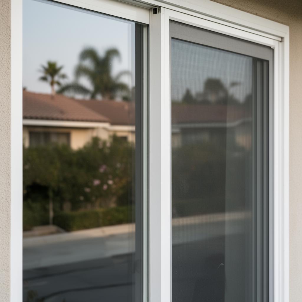 The same residential window perfectly clean and streak-free